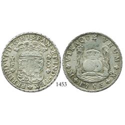 Mexico City, Mexico, pillar 8 reales, Ferdinand VI, 1753MF, with New South Wales (Australia) attempt