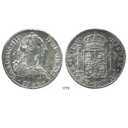 Mexico City, Mexico, bust 8 reales, Charles III, 1786FM.