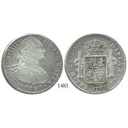 Mexico City, Mexico, bust 8 reales, Charles IV, 1797FM.