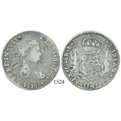 Chihuahua, Mexico (War of Independence), 8 reales, Ferdinand VII, 1818RP.