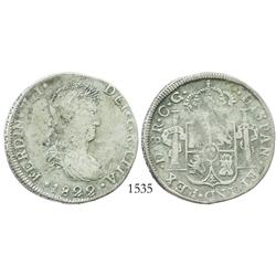 Durango, Mexico (War of Independence), 8 reales, Ferdinand VII, 1822CG.