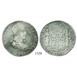 Guadalajara, Mexico (War of Independence), 8 reales, Ferdinand VII, 1814MR.