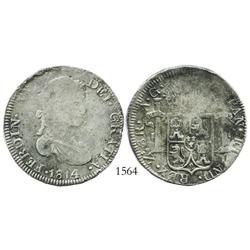 Zacatecas, Mexico (War of Independence), 8 reales, Ferdinand VII, 1814AG.