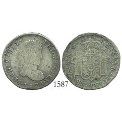 Zacatecas, Mexico (War of Independence), 2 reales, Ferdinand VII, 1821RG.