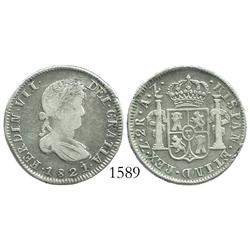 Zacatecas, Mexico (War of Independence), 2 reales, Ferdinand VII, 1821AZ.