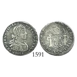 Zacatecas, Mexico (War of Independence), 1 real, Ferdinand VII, 1811, provisional issue.