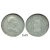 Image 1 : Lima, Peru, bust 2 reales, Ferdinand VII, 1817JP, encapsulated NGC AU-58.