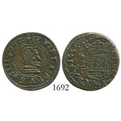 Cordoba, Spain, copper 16 maravedis, Philip IV, 1664T.
