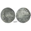 Image 1 : US Colonial, "quarter dollar" made from 4 cut "bits" of a pistareen (Spanish milled 2 reales of Phil