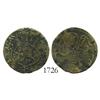 Image 1 : Caracas, Venezuela, copper 1/4 real, 1805, very rare.