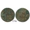 Image 1 : Caracas, Venezuela, copper 1/4 real, 1812, very rare.