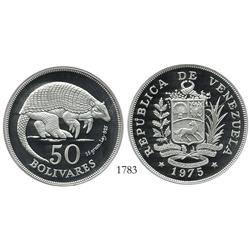 Venezuela (London), 50 Bolivares, 1975, Armadillo, encapsulated PCGS PR-68DCAM.