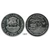 Image 1 : Great Britain, silver Hollandia medallion (ca. 1987), made from silver from the ship.