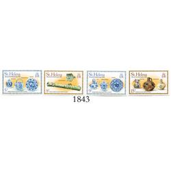 St. Helena, 1978 set of 4 stamps (5p, 8p, 9p and 15p, all depicting artifacts from the wreck) commem