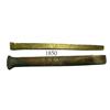 Image 1 : Lot of 2 brass spikes.
