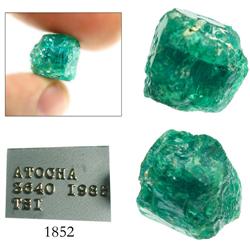 Large, natural, dark-green emerald, 10.52 carats.