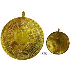 Gold locket pendant case.