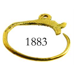 Gold earring (snake design).