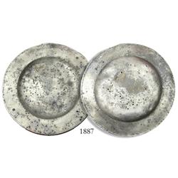 Large silver plate with hallmark.