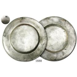 Smaller silver plate with hallmark.