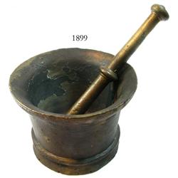 Bronze mortar and pestle.