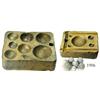 Image 1 : Bronze musketball mold (rare) with 7 lead musketballs.