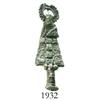 Image 1 : Small, bronze prayer pendant depicting St. Bartholomew.