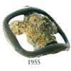 Image 1 : Small, encrusted, brass shoe buckle.