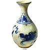 Image 1 : Small, blue-on-white Chinese porcelain vase, dragon motif.