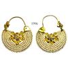 Image 1 : Gold filigree and pearl earrings from colonial Peru (1700s).