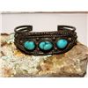 Image 2 : Old Pawn Navajo Turquoise Cuff Bracelet Sterling Silver Native American Vintage