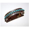 Image 6 : Zuni Snake Eye Turquoise Ingot Sterling Cuff Bracelet Native American