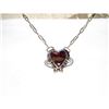Image 2 : Navajo Purple Spiny Heart Bar Necklace Sterling Silver Native American