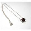 Image 5 : Navajo Purple Spiny Heart Bar Necklace Sterling Silver Native American