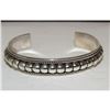 Image 3 : Navajo Sterling Silver Cuff Bracelet Tom Charley Native American Stacker