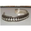 Image 6 : Navajo Sterling Silver Cuff Bracelet Tom Charley Native American Stacker