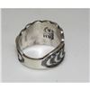 Image 4 : Navajo Band Ring Size 9 Sterling Silver Repousse Band Signed Bennie Ramone