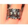 Image 6 : Navajo Band Ring Size 9 Sterling Silver Repousse Band Signed Bennie Ramone