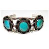 Image 1 : Navajo Royston Turquoise Sterling Cuff Bracelet Native American J Begay