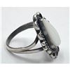 Image 3 : Zuni Carved Mother of Pearl Leaf Ring Size 7 Sterling Jack Weekoty