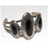 Image 2 : VTG Navajo Onyx Statement Cuff Bracelet Sterling Silver Native American