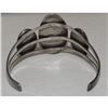 Image 3 : VTG Navajo Onyx Statement Cuff Bracelet Sterling Silver Native American