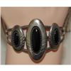 Image 4 : VTG Navajo Onyx Statement Cuff Bracelet Sterling Silver Native American