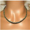 Image 3 : Navajo Rolled Turquoise Heishi Choker Necklace Native American 16L