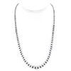 Image 2 : Navajo Pearls Necklace Sterling Silver Graduated Sterling Beads Necklace 20"L