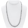Image 4 : Navajo Pearls Necklace Sterling Silver Graduated Sterling Beads Necklace 20"L