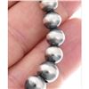 Image 5 : Navajo Pearls Necklace Sterling Silver Graduated Sterling Beads Necklace 20"L