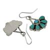Image 5 : Navajo Turquoise Cluster Naja Squash Blossom Necklace & Earrings Set Sterling Nez