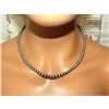 Image 1 : Navajo Pearls Necklace Sterling Silver 5mm Beads Necklace 18"L Choker