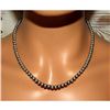 Image 2 : Navajo Pearls Necklace Sterling Silver 5mm Beads Necklace 18"L Choker